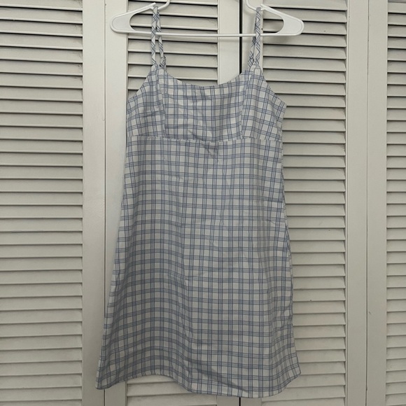Brandy Melville Dresses & Skirts - John Galt Blue and White Plaid Dress